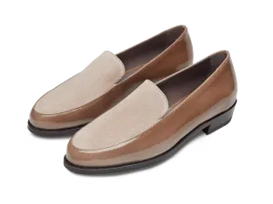 Ada Loafers in Marmotte Patent and Glove Suede