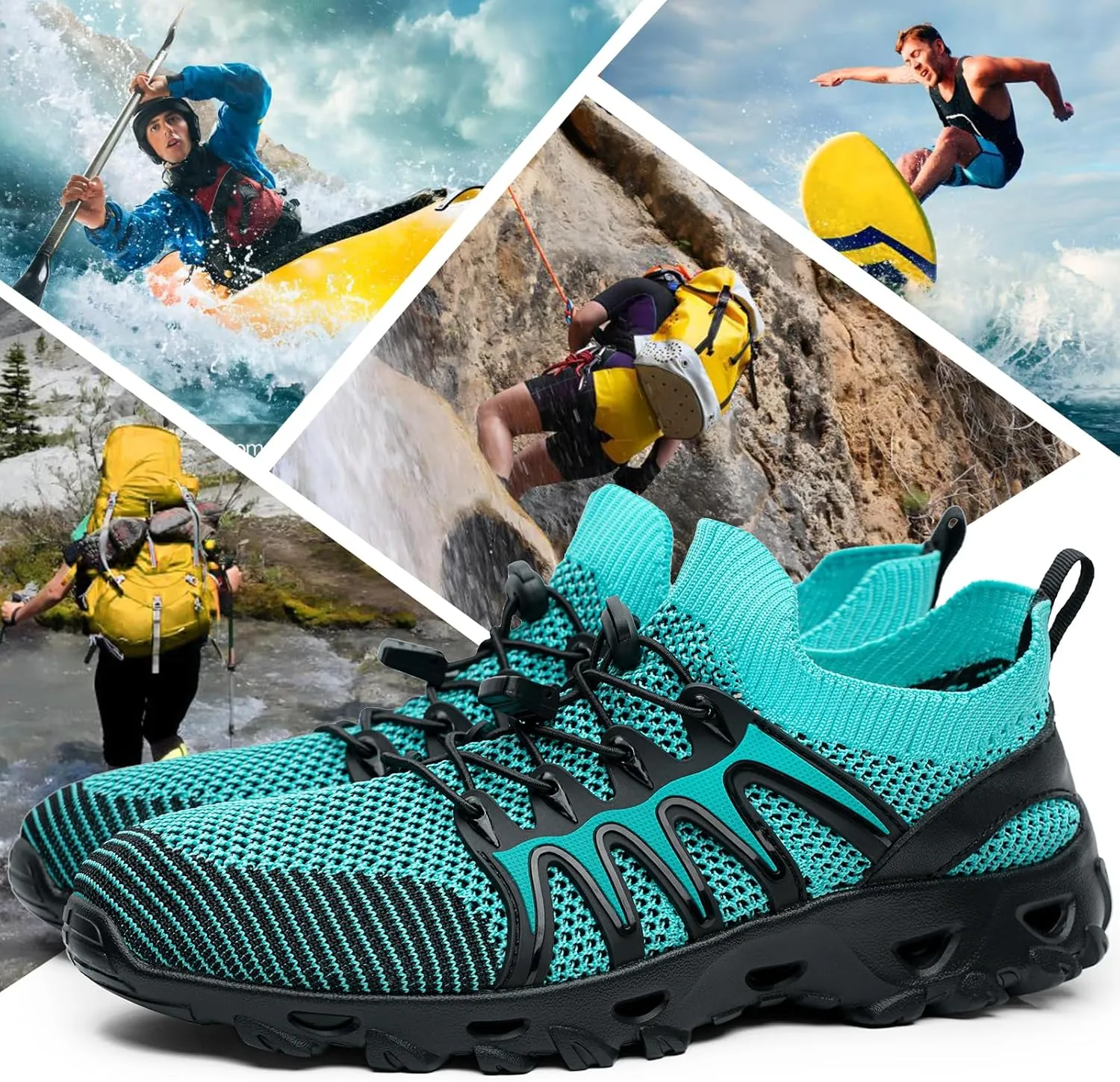 Alibress Water Shoes for Women Men Quick-Dry Aqua Shoes Men's Hiking Water Shoes Women's Beach Shoes Lightweight Water Sports Shoes for Swimming Fishing Kayaking