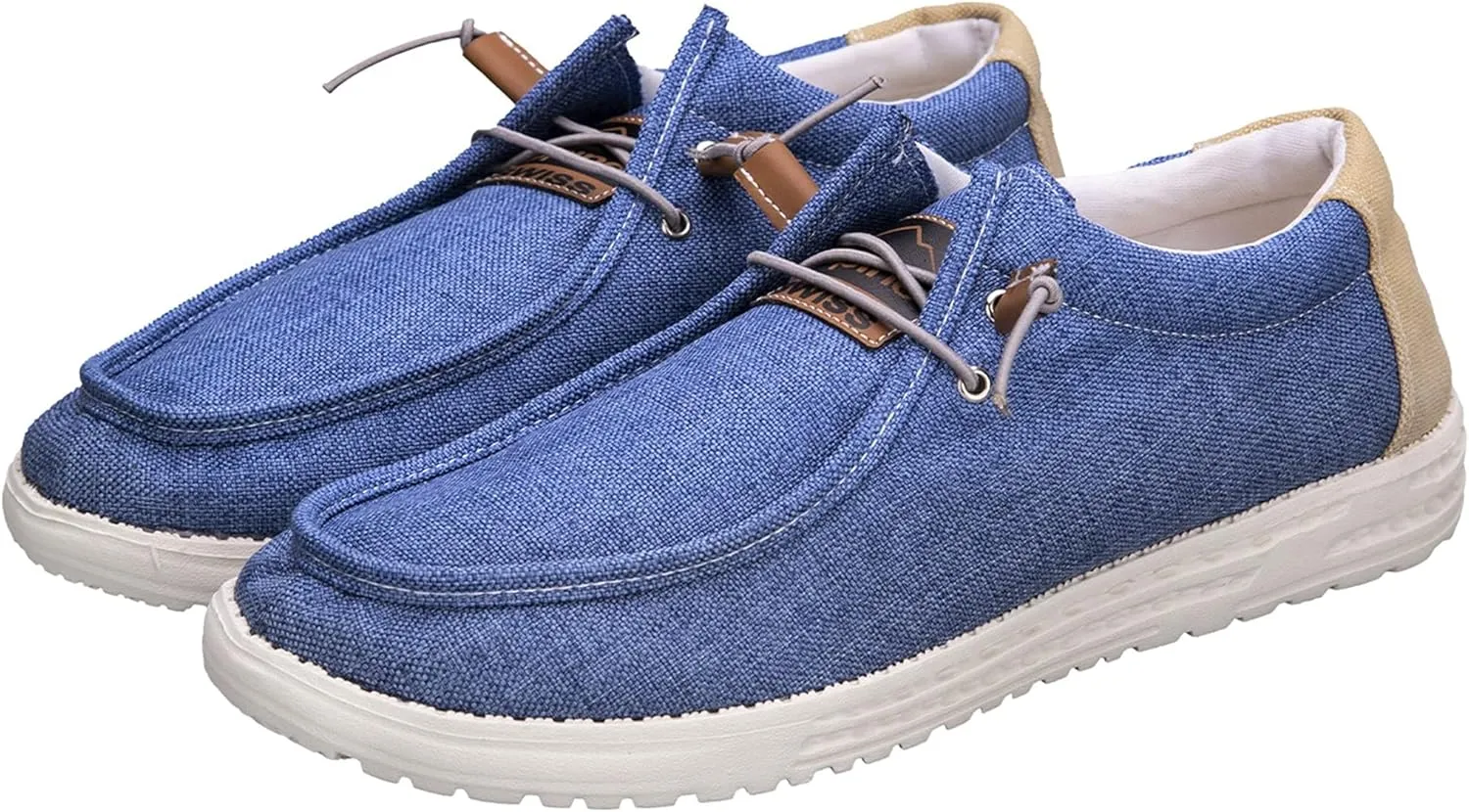 Alpine Swiss Flynn Mens Boat Shoes | Lightweight Slip-On Loafers | Moc Toe Sailing Deck Shoe | Breathable Water-Resistant Summer Footwear | Travel | Light Enough to Float