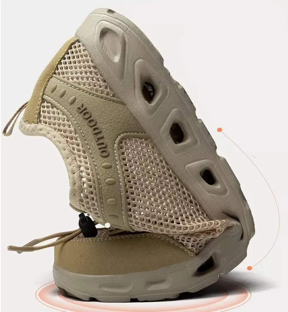 Asifn Men's Outdoor Net Breathable Sneaker Summer Hiking Climbing Water Shoes Casual Comfy Sport Shoe
