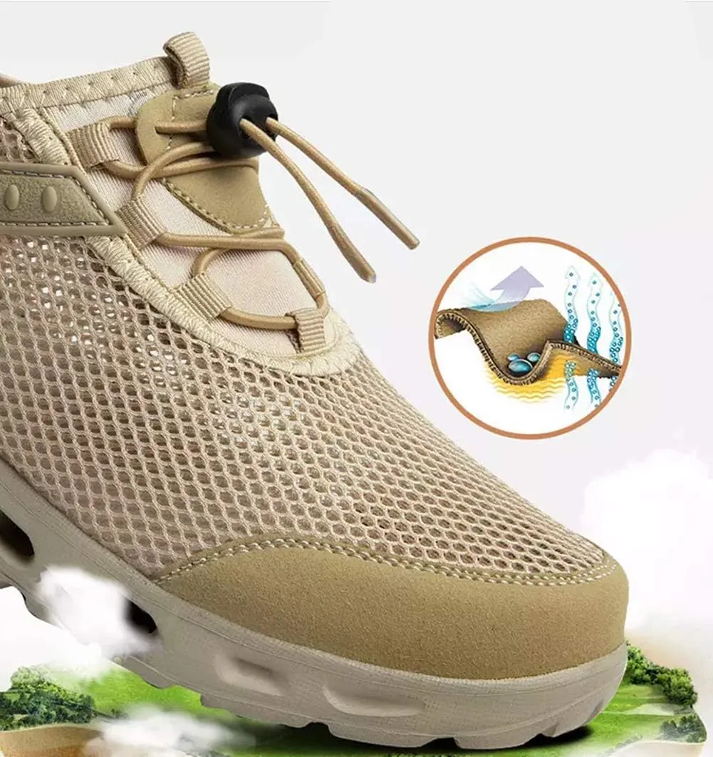 Asifn Men's Outdoor Net Breathable Sneaker Summer Hiking Climbing Water Shoes Casual Comfy Sport Shoe