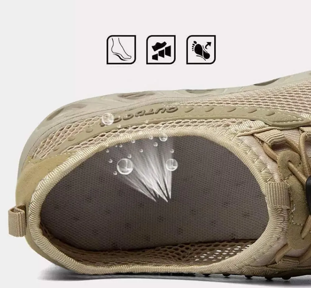 Asifn Men's Outdoor Net Breathable Sneaker Summer Hiking Climbing Water Shoes Casual Comfy Sport Shoe