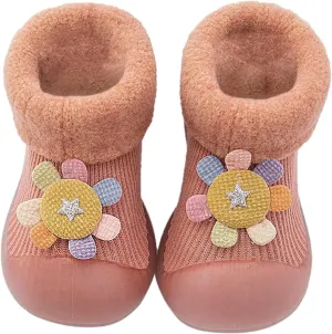 Baby Boy Shoes,Baby Home Slippers Cartoon Warm House Slippers for Infant Lined Winter Indoor Shoes Sock Shoes