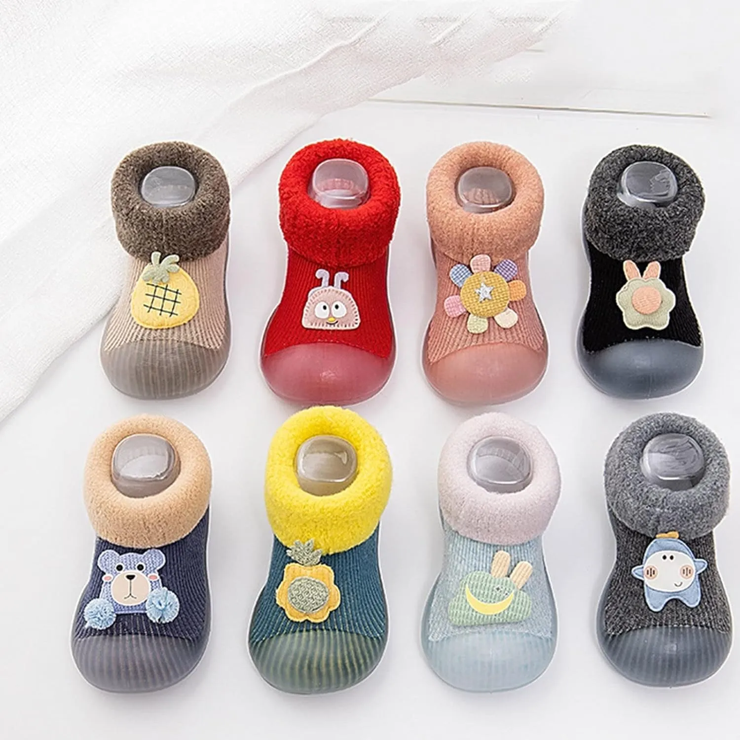 Baby Boy Shoes,Baby Home Slippers Cartoon Warm House Slippers for Infant Lined Winter Indoor Shoes Sock Shoes