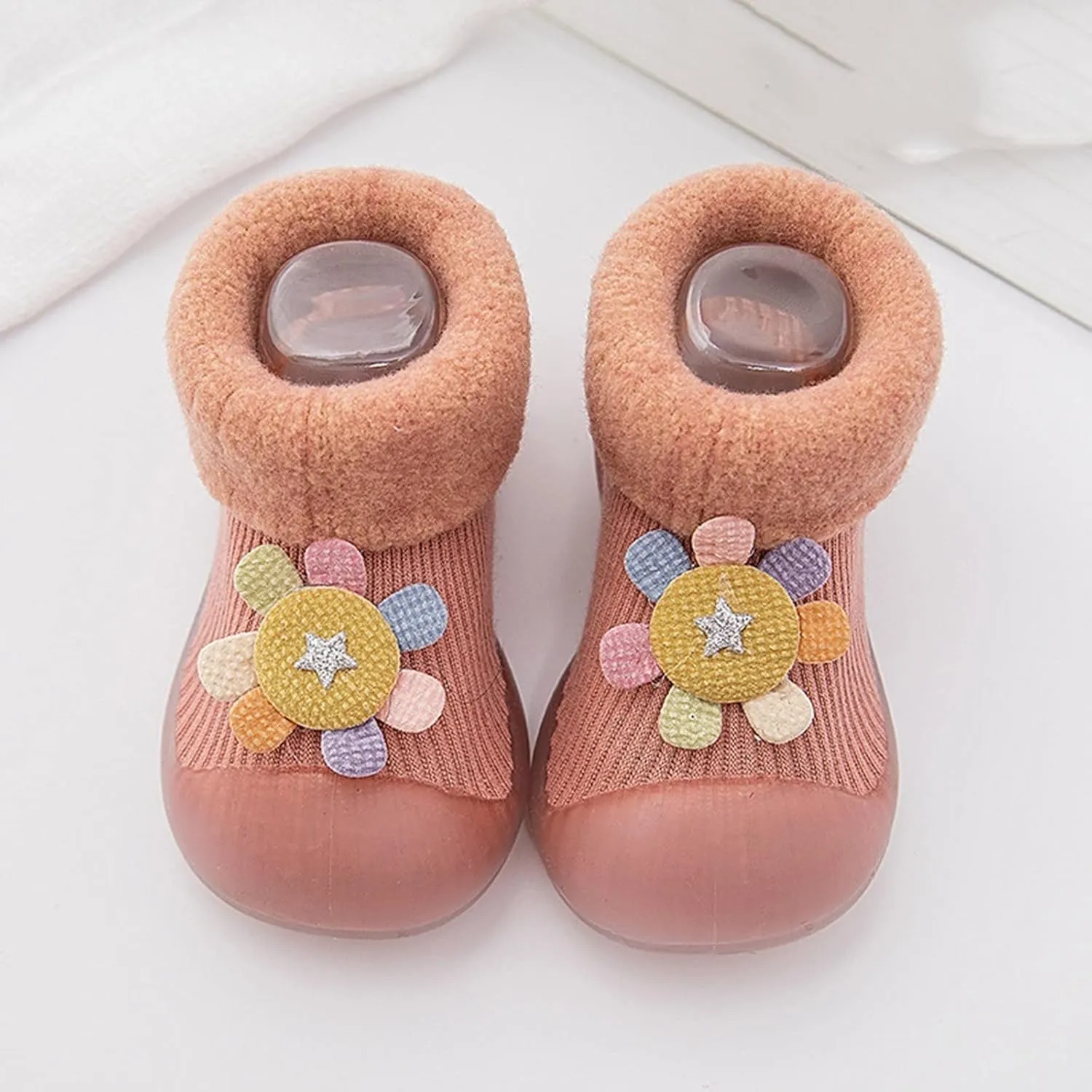 Baby Boy Shoes,Baby Home Slippers Cartoon Warm House Slippers for Infant Lined Winter Indoor Shoes Sock Shoes