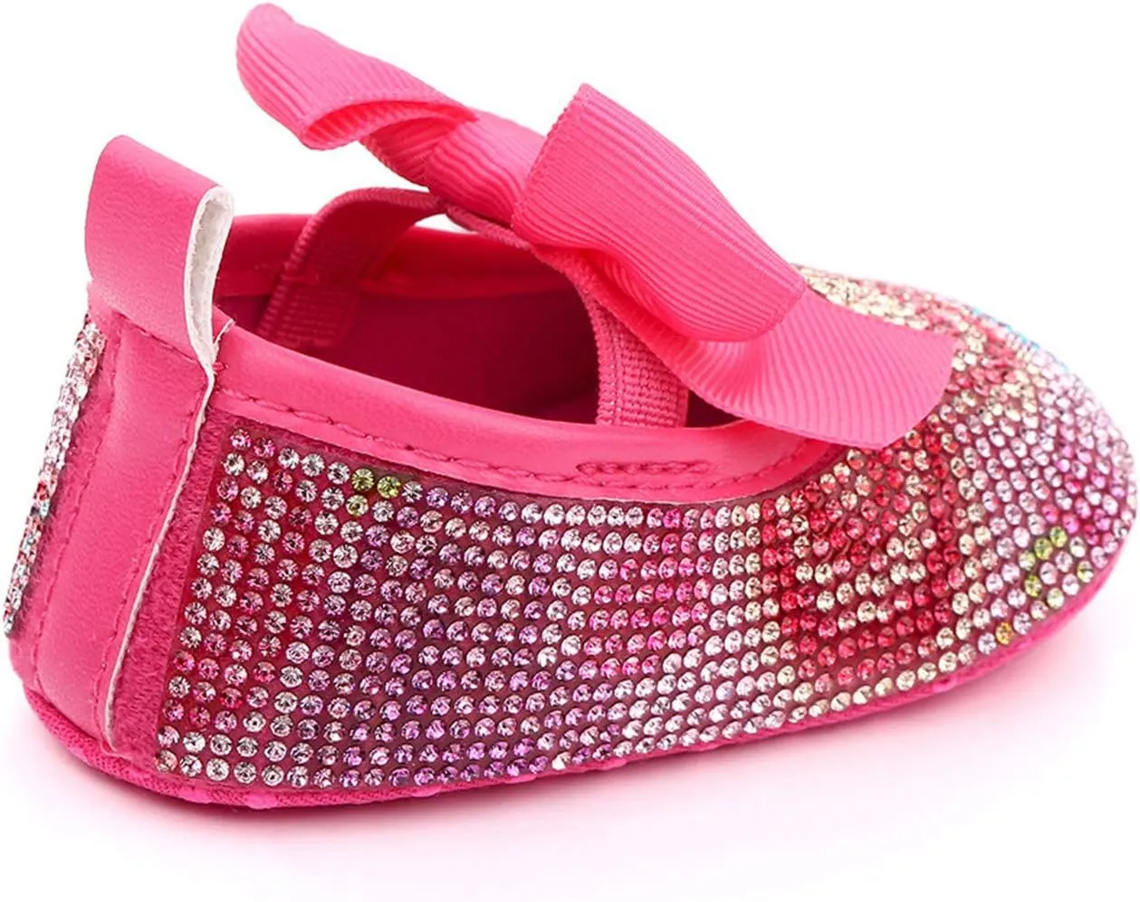 Baby Girls Soft Princess Dress Flats Shoes Infant Wedding Bowknot Anti-Slip First Walker Newborn Soft Sole Sneakers