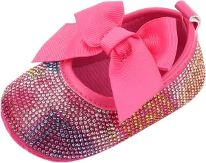 Baby Girls Soft Princess Dress Flats Shoes Infant Wedding Bowknot Anti-Slip First Walker Newborn Soft Sole Sneakers