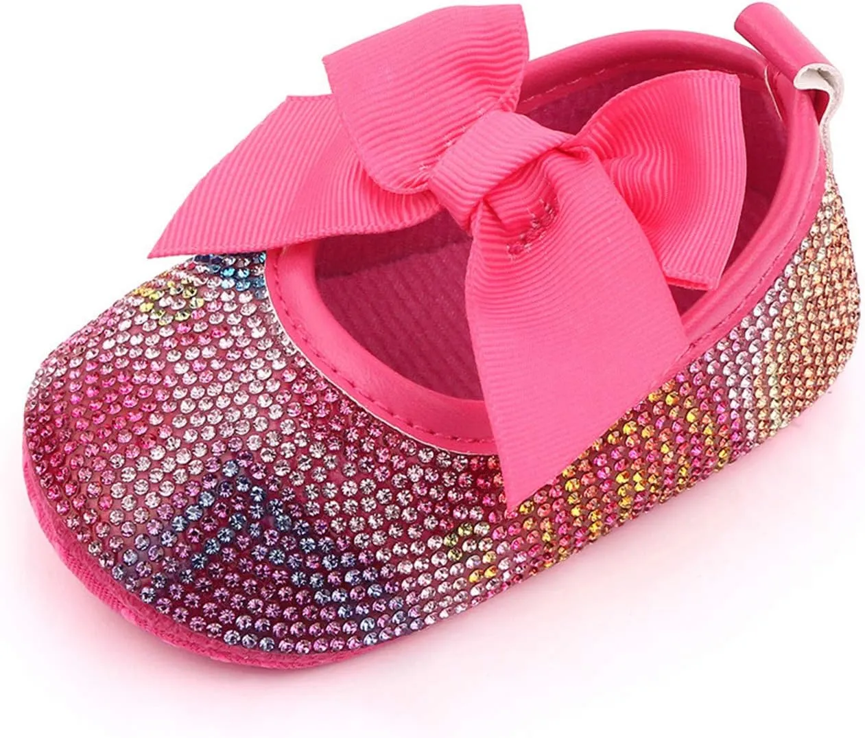 Baby Girls Soft Princess Dress Flats Shoes Infant Wedding Bowknot Anti-Slip First Walker Newborn Soft Sole Sneakers