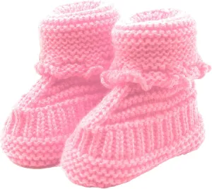 Baby Infant Newborn Crochet Short Boots Toddler Light Breathable Mesh House Booties Girls Indoor First Walking Shoes