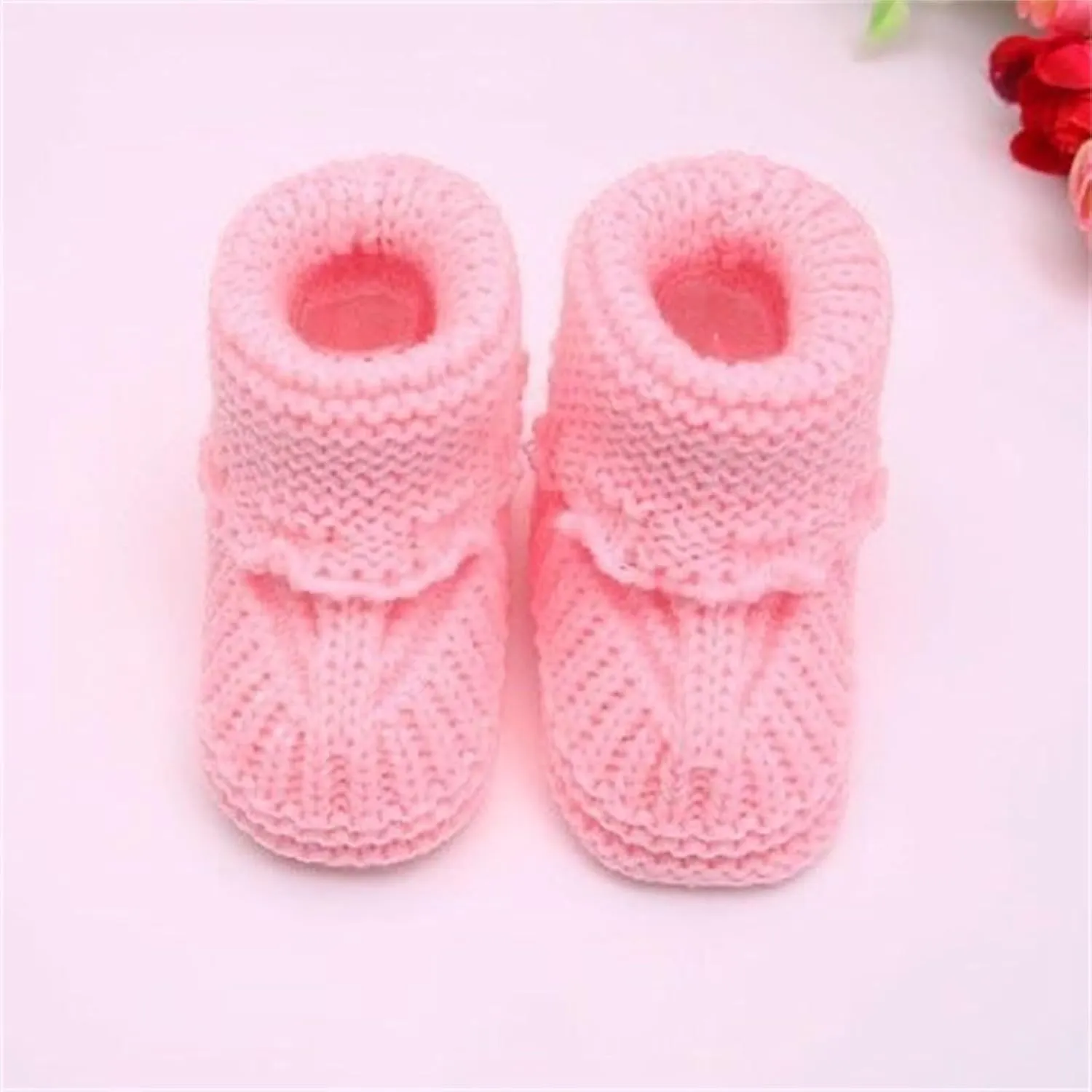 Baby Infant Newborn Crochet Short Boots Toddler Light Breathable Mesh House Booties Girls Indoor First Walking Shoes