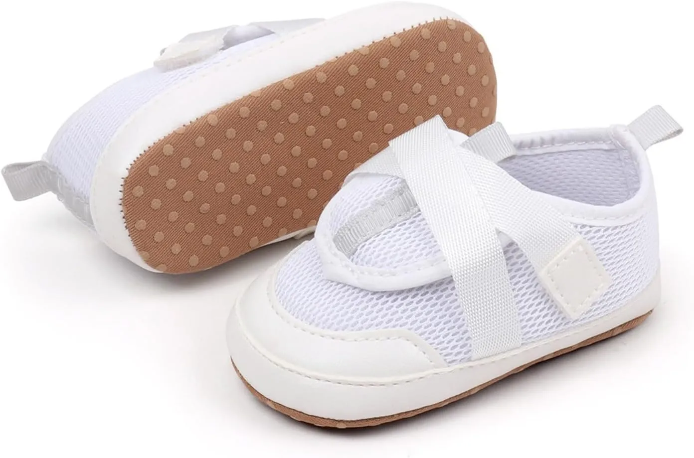 Baby Sneakers Girls Boys Lightweight Breathable Mesh First Walking Shoes Flat Bottom Walking Shoes for Baby Girls Size 4
