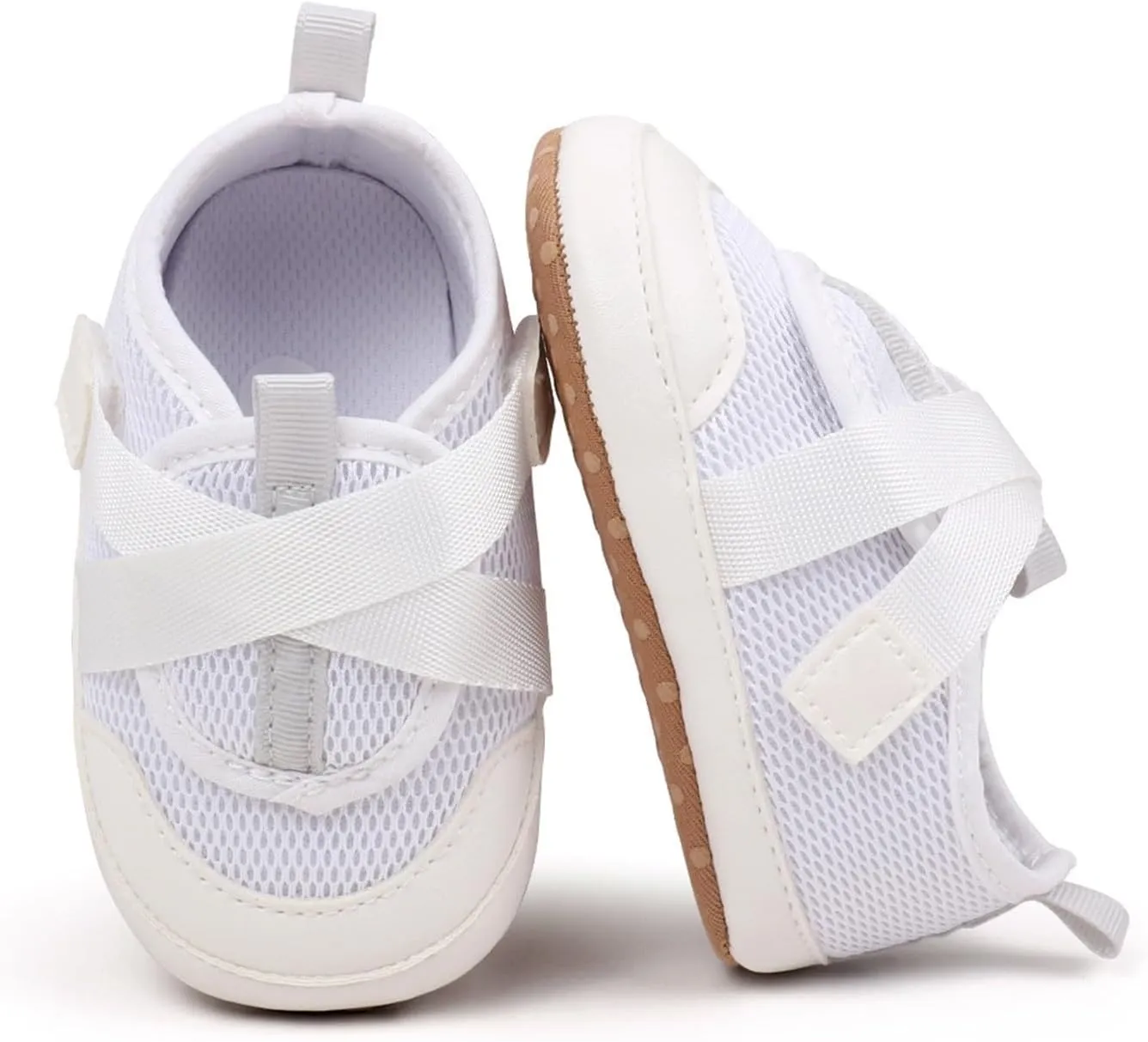 Baby Sneakers Girls Boys Lightweight Breathable Mesh First Walking Shoes Flat Bottom Walking Shoes for Baby Girls Size 4