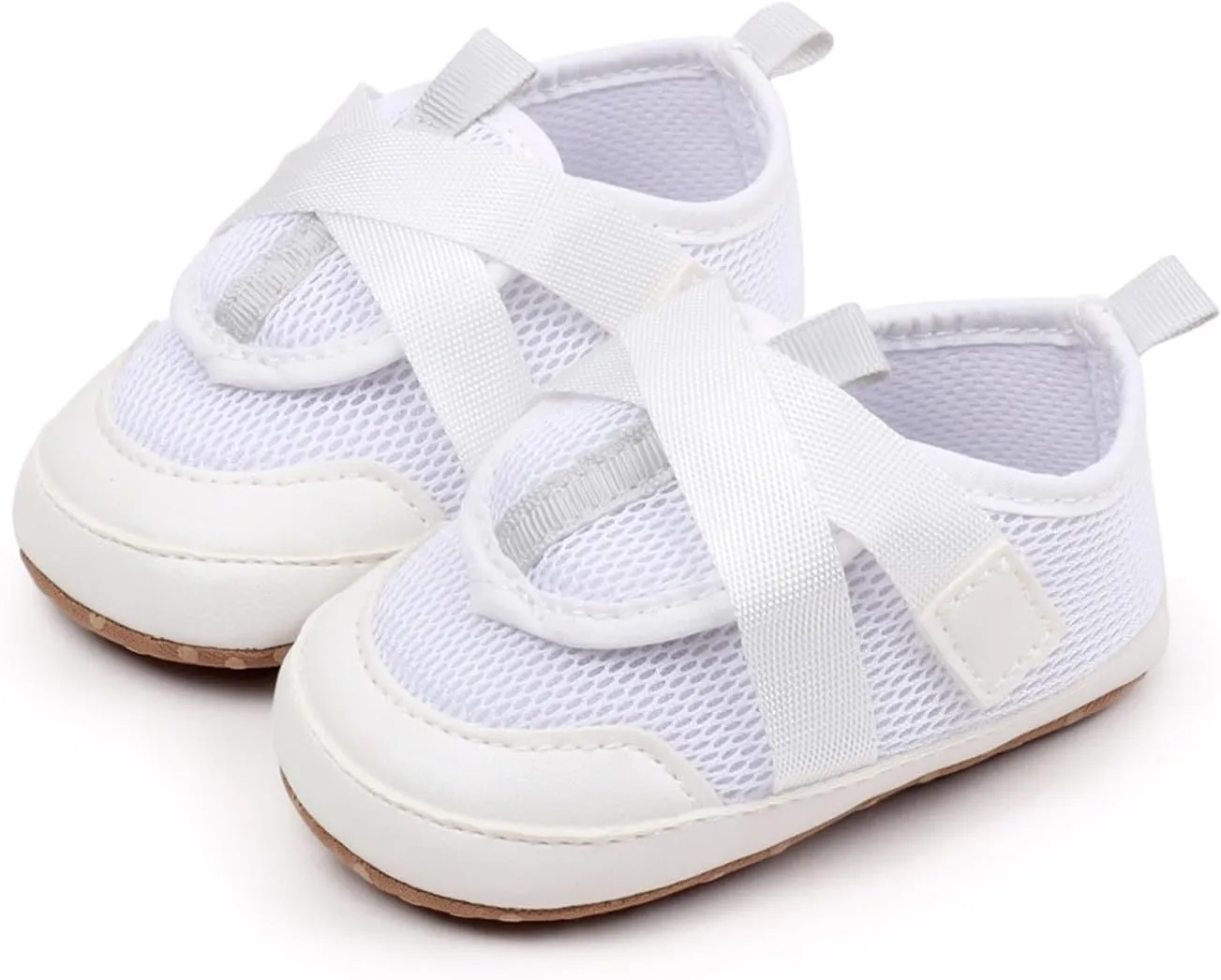 Baby Sneakers Girls Boys Lightweight Breathable Mesh First Walking Shoes Flat Bottom Walking Shoes for Baby Girls Size 4