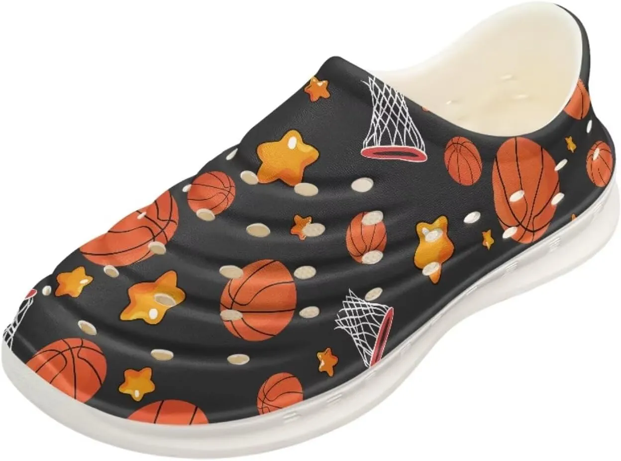 Boy Girls Water Shoes Cartoon Print Slip on Clogs Water Play Sneakers Sandal for Beach