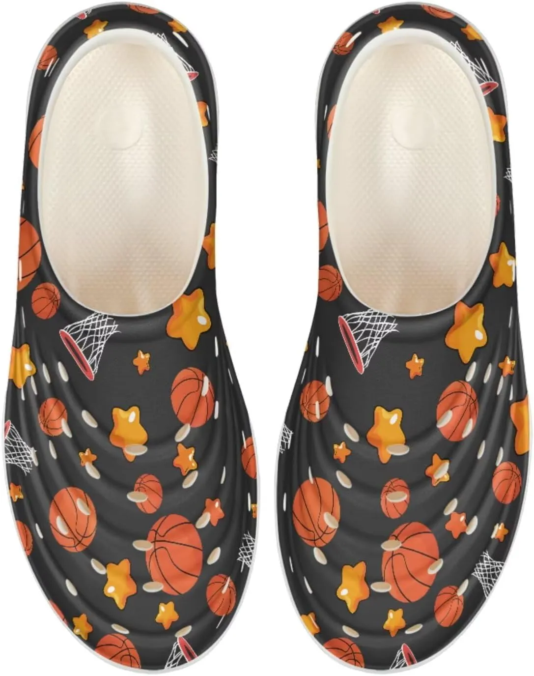 Boy Girls Water Shoes Cartoon Print Slip on Clogs Water Play Sneakers Sandal for Beach