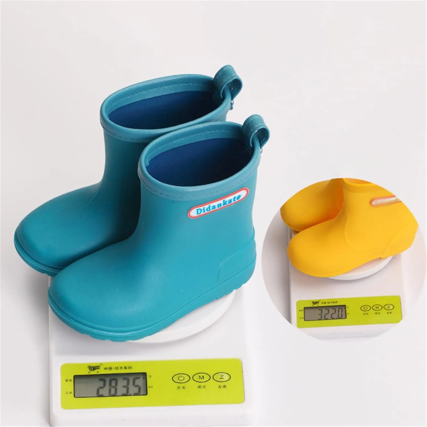 Boys and Girls Rain Boots Baby Short Rain Boots for Toddler Easy-on Lightweight Waterproof Rainy Day Rubber Shoes