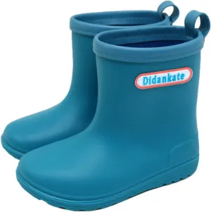 Boys and Girls Rain Boots Baby Short Rain Boots for Toddler Easy-on Lightweight Waterproof Rainy Day Rubber Shoes