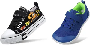 Boys Canvas Sneakers Kids Wide Barefoot Shoes Size 12