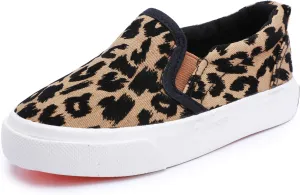 Boy's Girl's Canvas Sneakers Casual Leopard Print Slip-on Loafer Shoes Flats??Toddler/Little Kid??