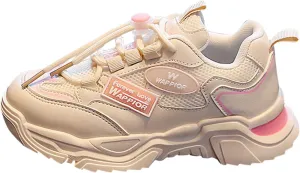 Boys Girls Tennis Running Shoes Lightweight Breathable Flat Sole Thick Sole Athletic Sports Running Shoes Girls