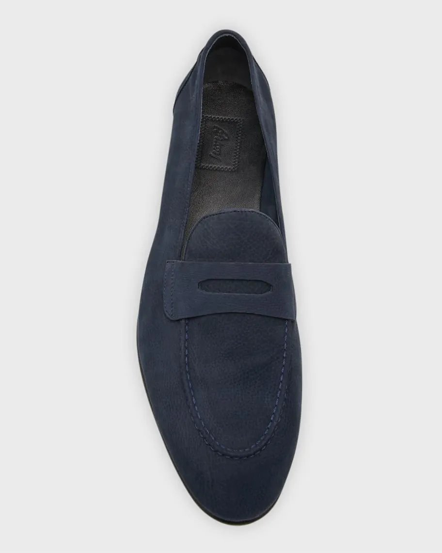 Brioni men's leather penny loafers