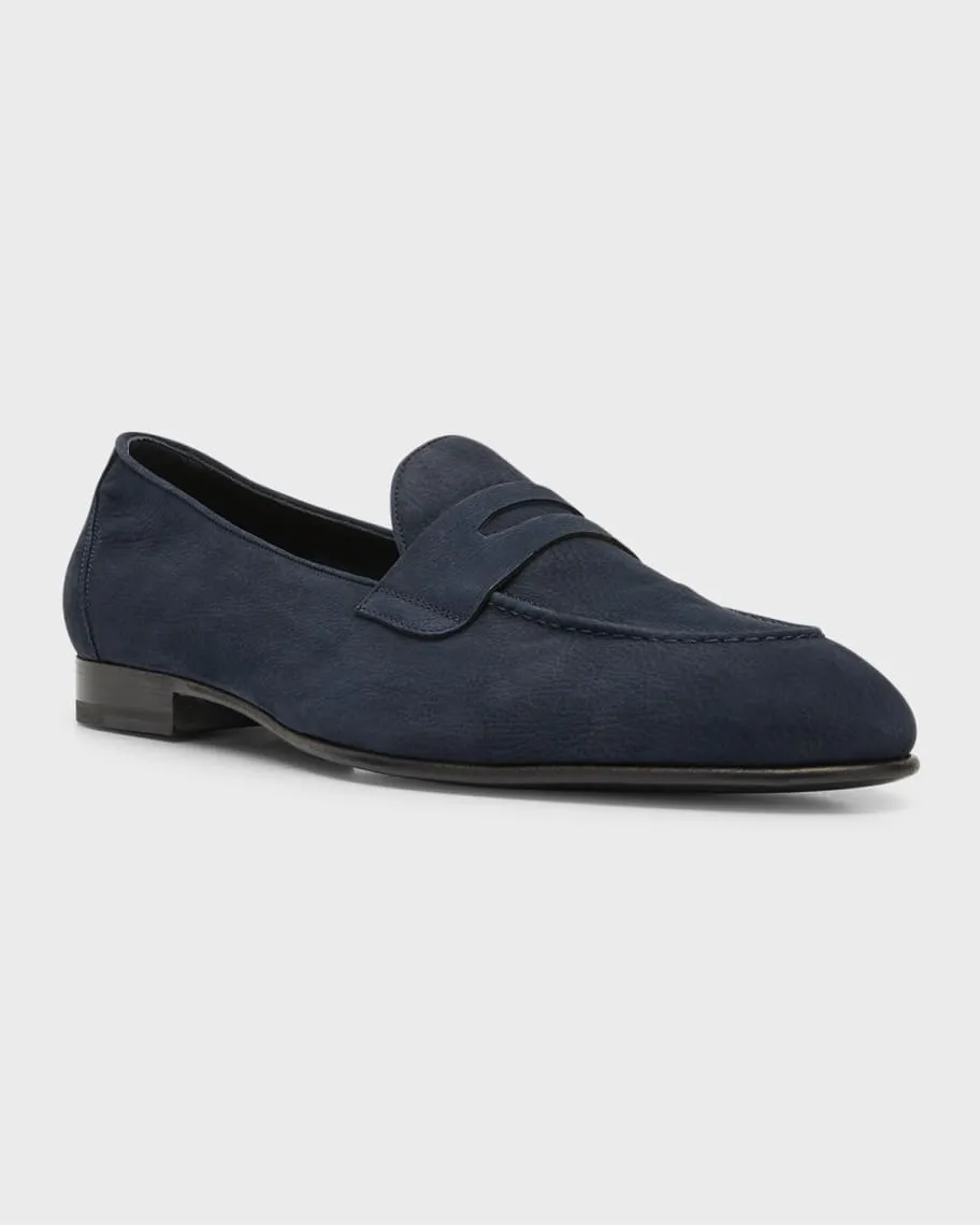 Brioni men's leather penny loafers