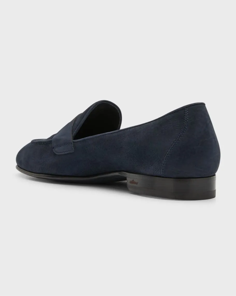 Brioni men's leather penny loafers