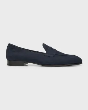 Brioni men's leather penny loafers