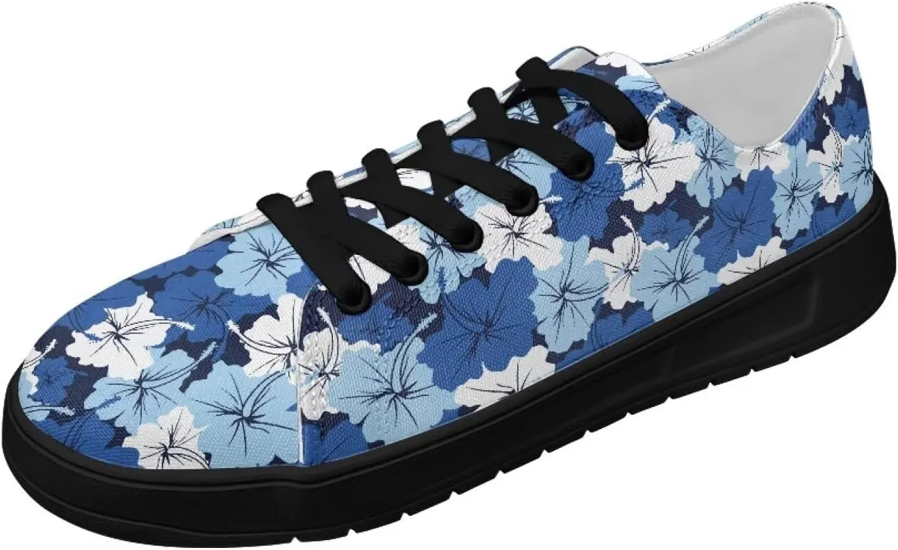 Canvas Shoes for Women Classic Fashion Sneakers Lace Up Low Top Casual Lightweight Breathable Sneakers Wide Toe Shoes