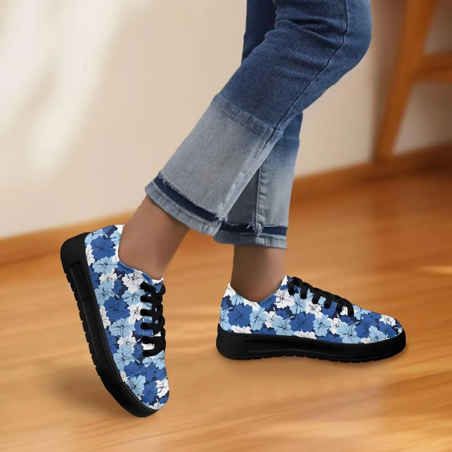 Canvas Shoes for Women Classic Fashion Sneakers Lace Up Low Top Casual Lightweight Breathable Sneakers Wide Toe Shoes