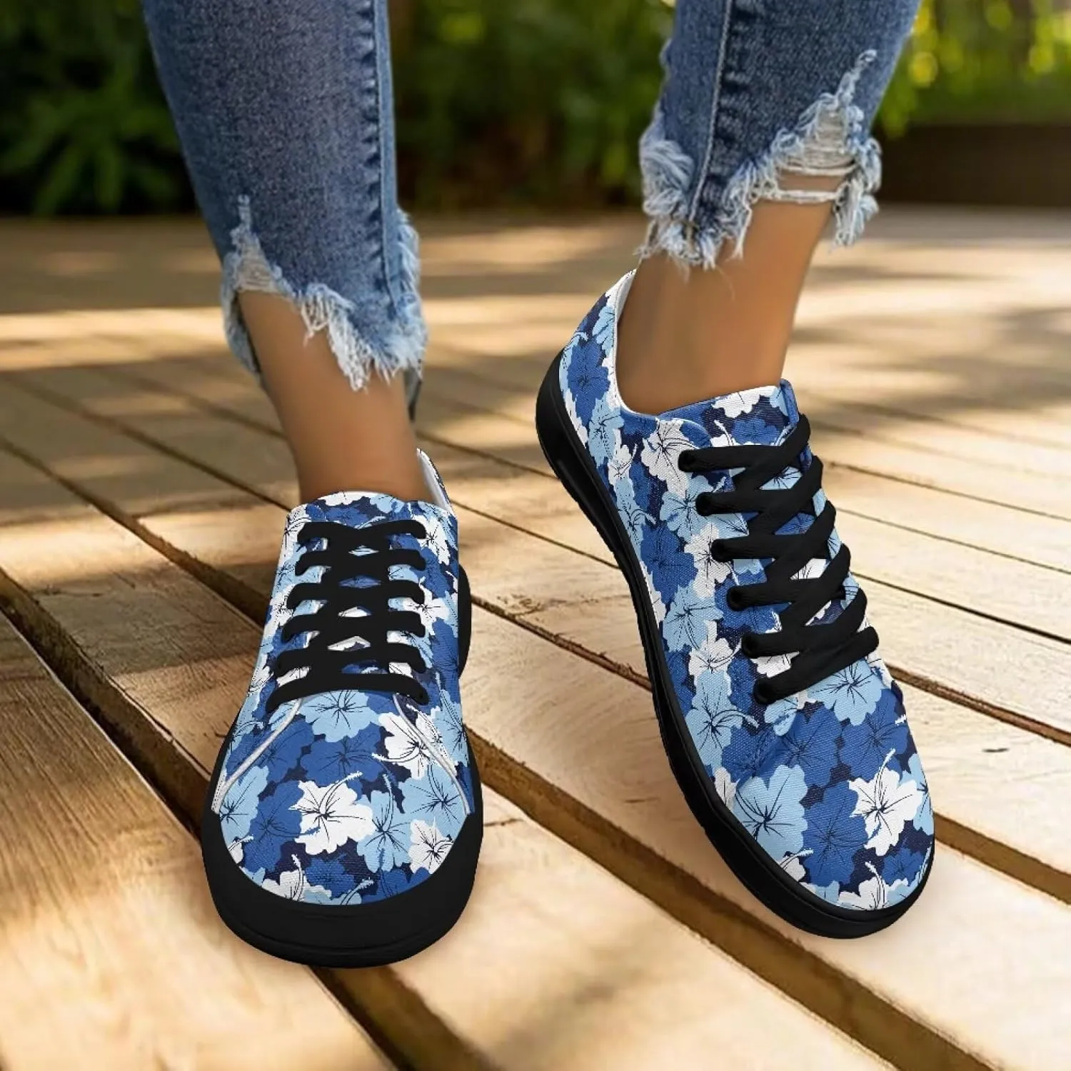 Canvas Shoes for Women Classic Fashion Sneakers Lace Up Low Top Casual Lightweight Breathable Sneakers Wide Toe Shoes