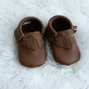 Chestnut Fringe Moccasins