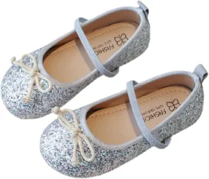 Children's Boat Shoes ?C Slip-On Loafers with Bow Tie Design and Sequin Trim, Comfortable Closed Toe Flats for Fall 2025