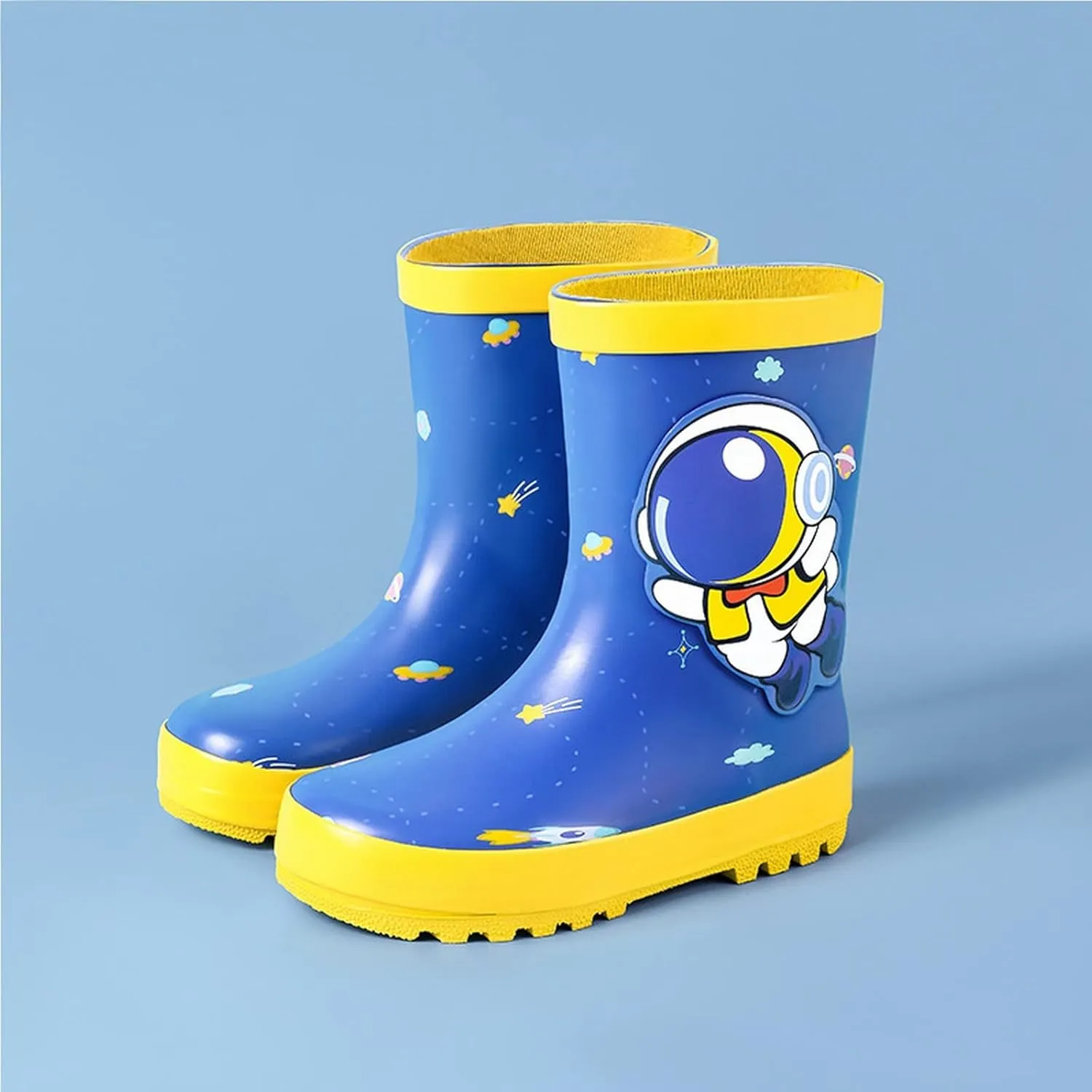 Children's Rain Shoes Boys and Girls Water Shoes Baby Rain Boots Water Boots in Large and Small Children Boys Loafers (F, 10.5 Little Child)
