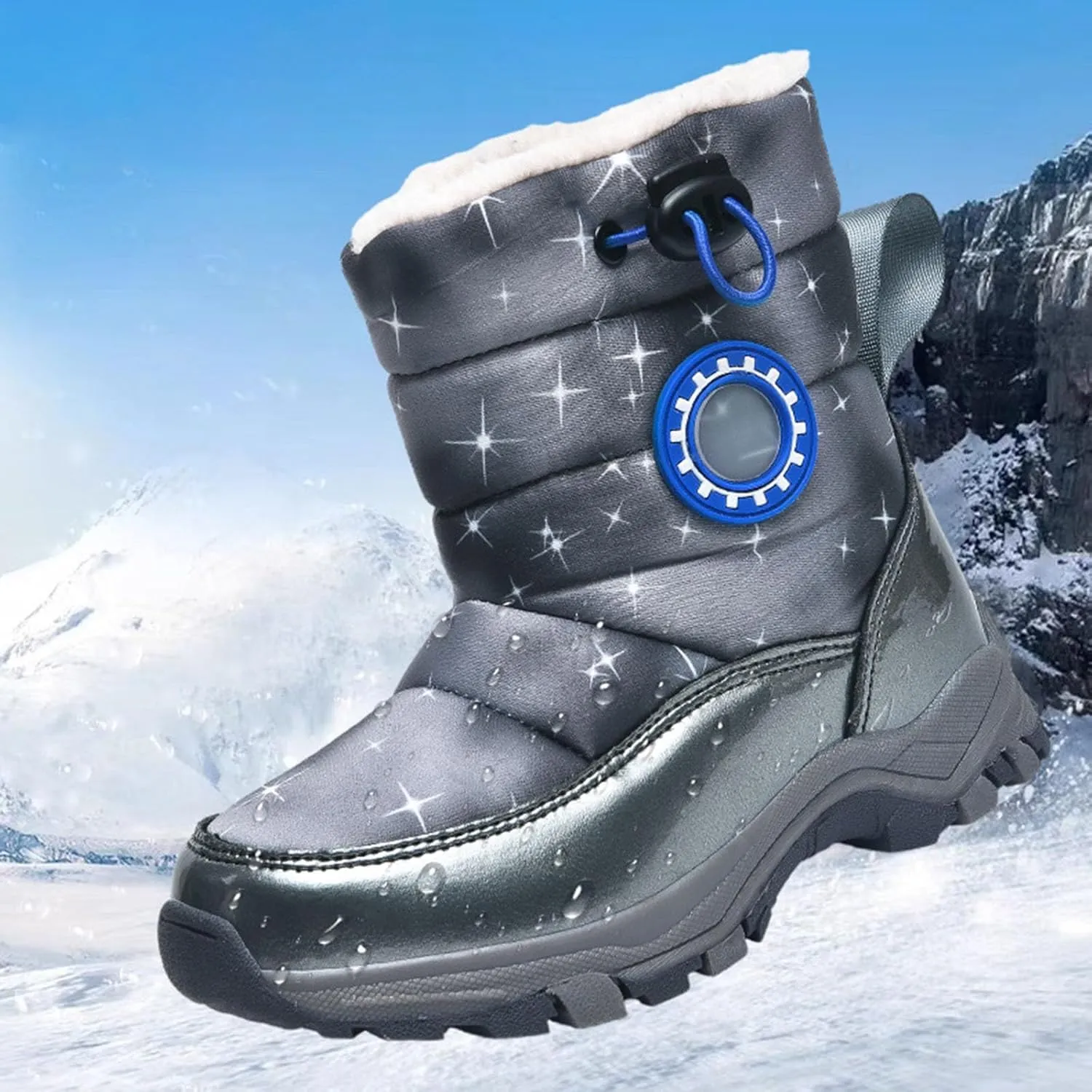 Children's Snow Boots Girls Cotton Boots Boys Padded Warm Winter Boots Cotton Boots Toddler Light up Toddlers Babies