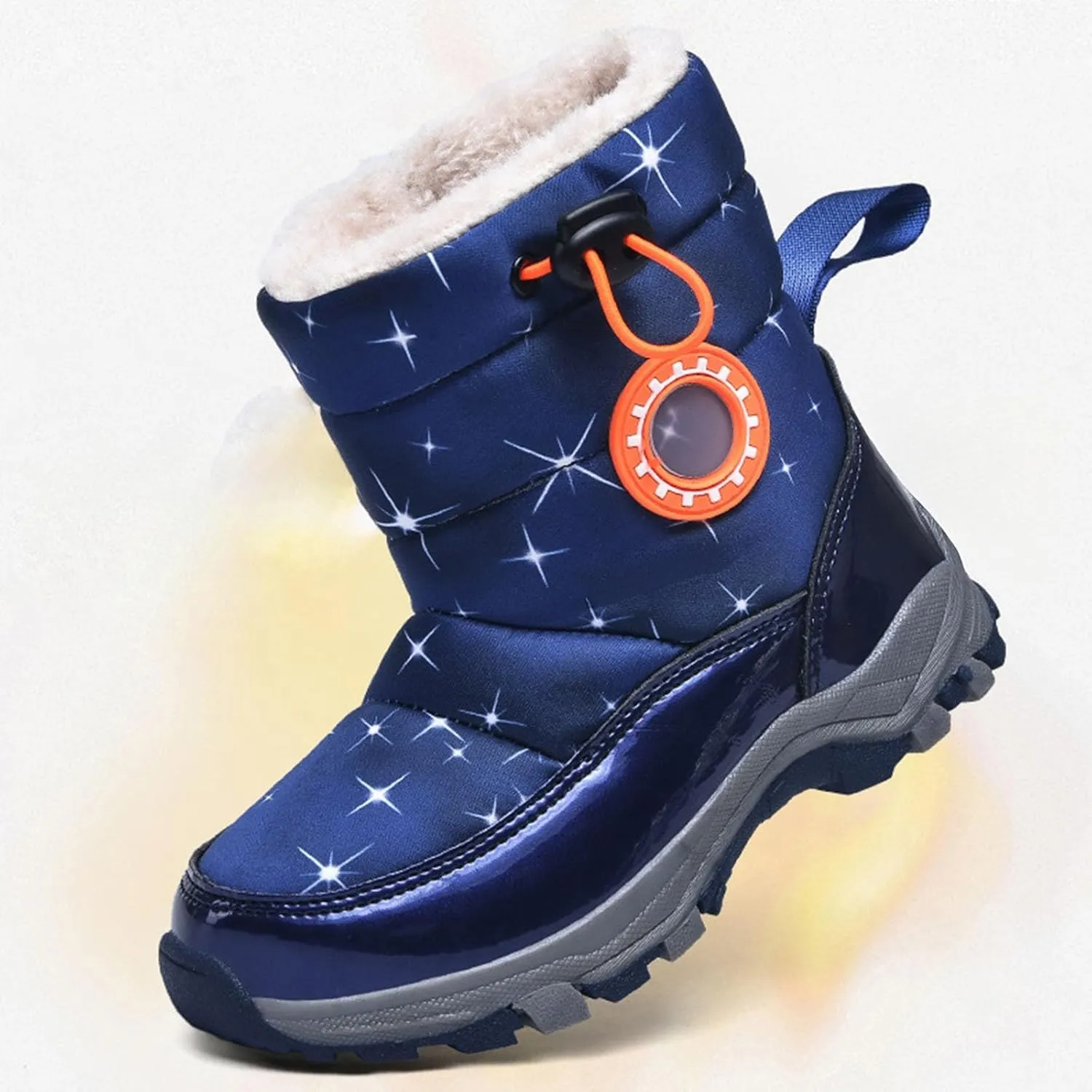 Children's Snow Boots Girls Cotton Boots Boys Padded Warm Winter Boots Cotton Boots Toddler Light up Toddlers Babies