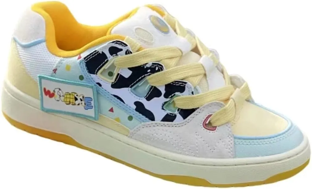 Chunky Canvas Sneakers for Women & Girls Cute Y2K Platform Walking Shoes with Socks for Travel & Gift