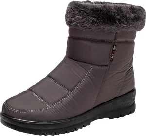 Chunky Heel Winter Boots for Women Women's Snow Boots Size 7 W Slip On Winter Shoes for Women Womens Ankle Boots Fur Lined Mid Calf Winter Boots Women Prime of Day Deals Today 2024