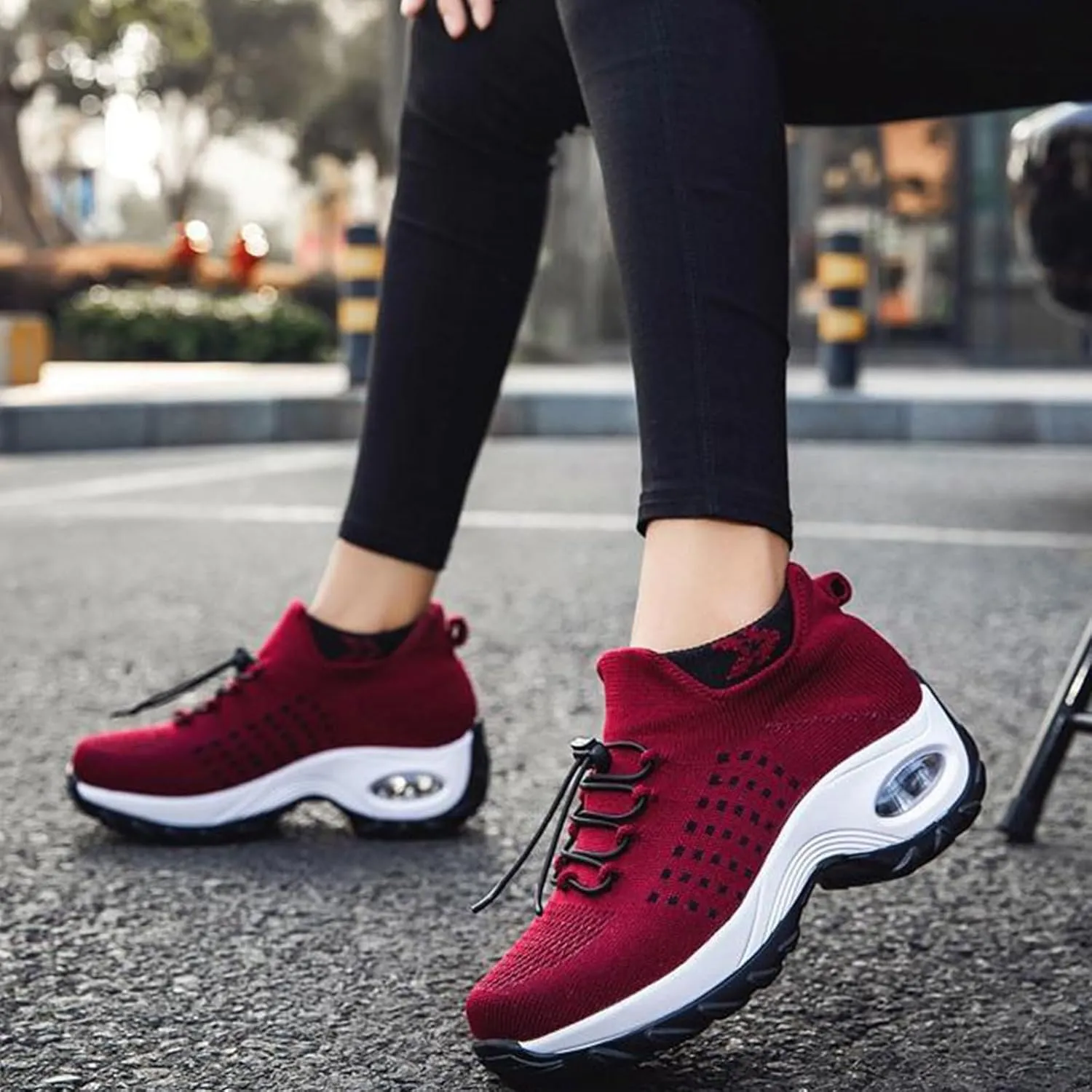 Comfort Wear Orthowear Shoes for Women Men, Breathable Orthopedic Sneakers, Comfortwear Ortho Shoes, Women Plantar Fasciitis Shoe, Air Cushion Slip-On Orthopedic Diabetic Walking Sneaker Thick Bottom