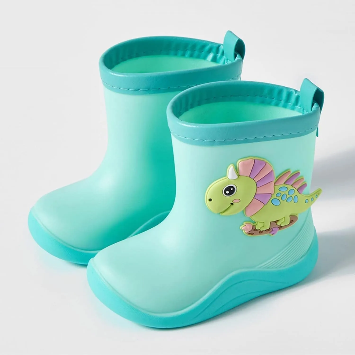Cute Kids Rain Boots Toddler Rain Boots Infant Waterproof Rubber Mud Boots for Girls Boys with Easy-On Baby Boy Shoes