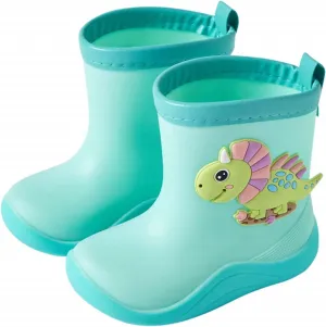 Cute Kids Rain Boots Toddler Rain Boots Infant Waterproof Rubber Mud Boots for Girls Boys with Easy-On Baby Boy Shoes