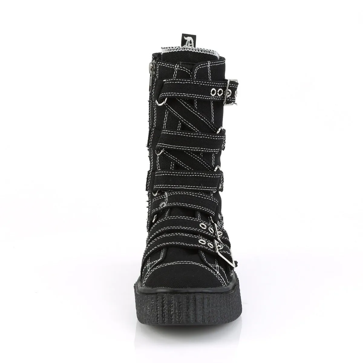 Demonia SNEEKER-318 | Black Canvas Sneakers