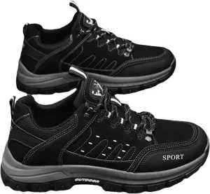 DESESE Men's Hiking Shoes Breathable Non-Slip Sneakers Climbing Shoes,Arch Support High Top Sports Cotton Shoes