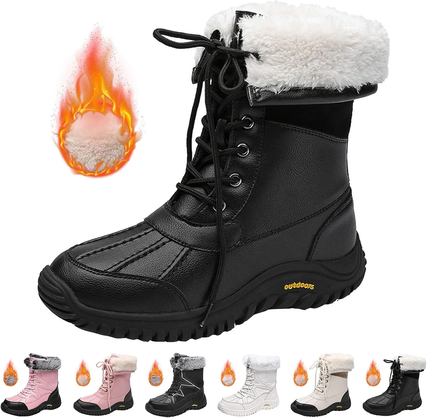 Extra Wide Width Boots for Women Snow Slip Boots For Women Snow Boots aterproof Warm Snow Boots for Women