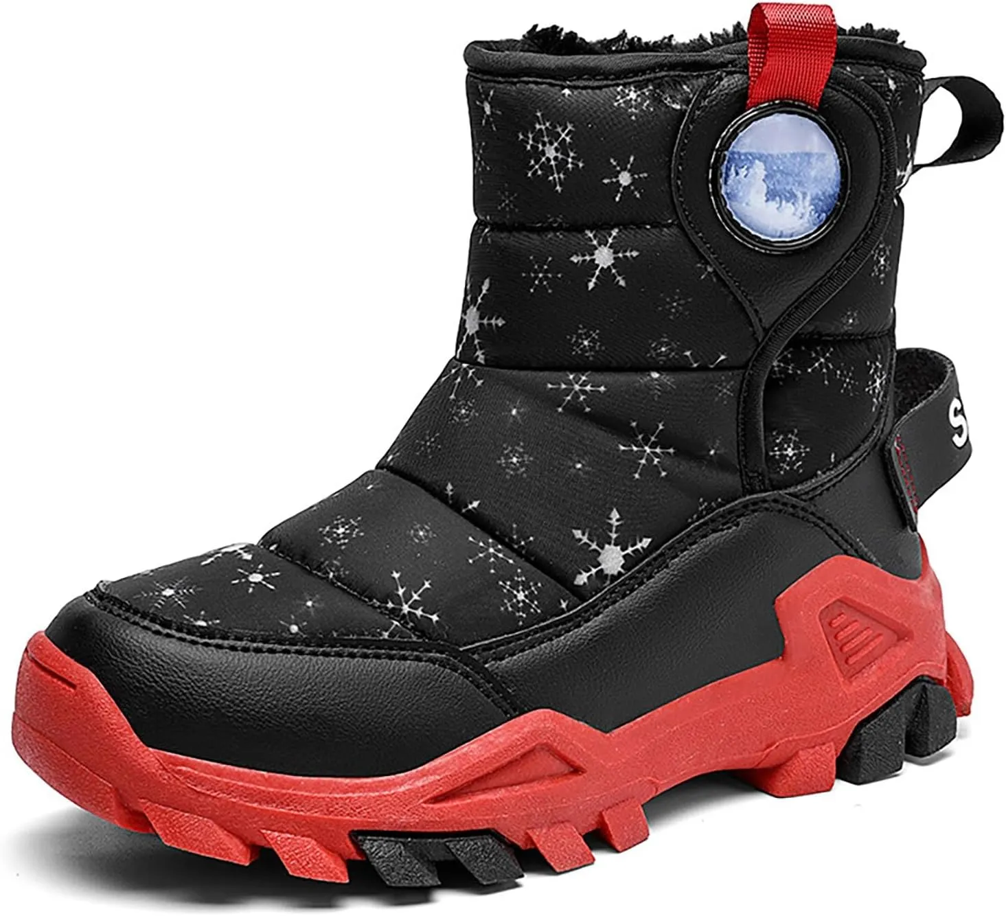 Girls Boys Snow Boots Outdoor Warm Comfortable Non Slip Mid Calf Padded Small Big Kids Winter Girls Rain Boots Size 1