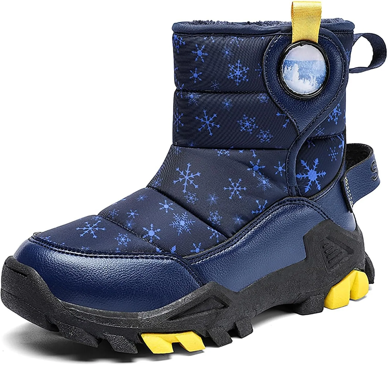 Girls Boys Snow Boots Outdoor Warm Comfortable Non Slip Mid Calf Padded Small Big Kids Winter Shoes for Toddler Girls