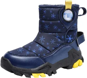 Girls Boys Snow Boots Outdoor Warm Comfortable Non Slip Mid Calf Padded Small Big Kids Winter Shoes for Toddler Girls