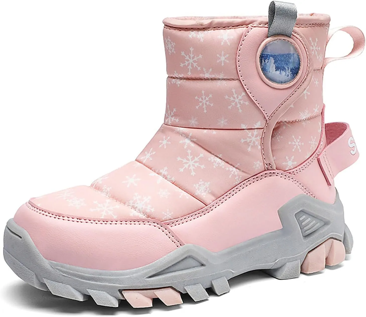 Girls Boys Snow Boots Outdoor Warm Comfortable Non Slip Mid Calf Padded Small Big Kids Winter Shoes Toddler Shoes Winter