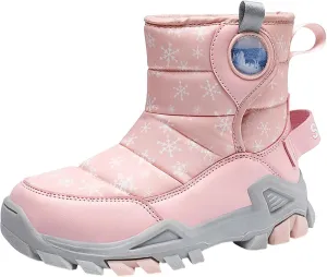 Girls Boys Snow Boots Outdoor Warm Comfortable Non Slip Mid Calf Padded Small Big Kids Winter Shoes Toddler Shoes Winter