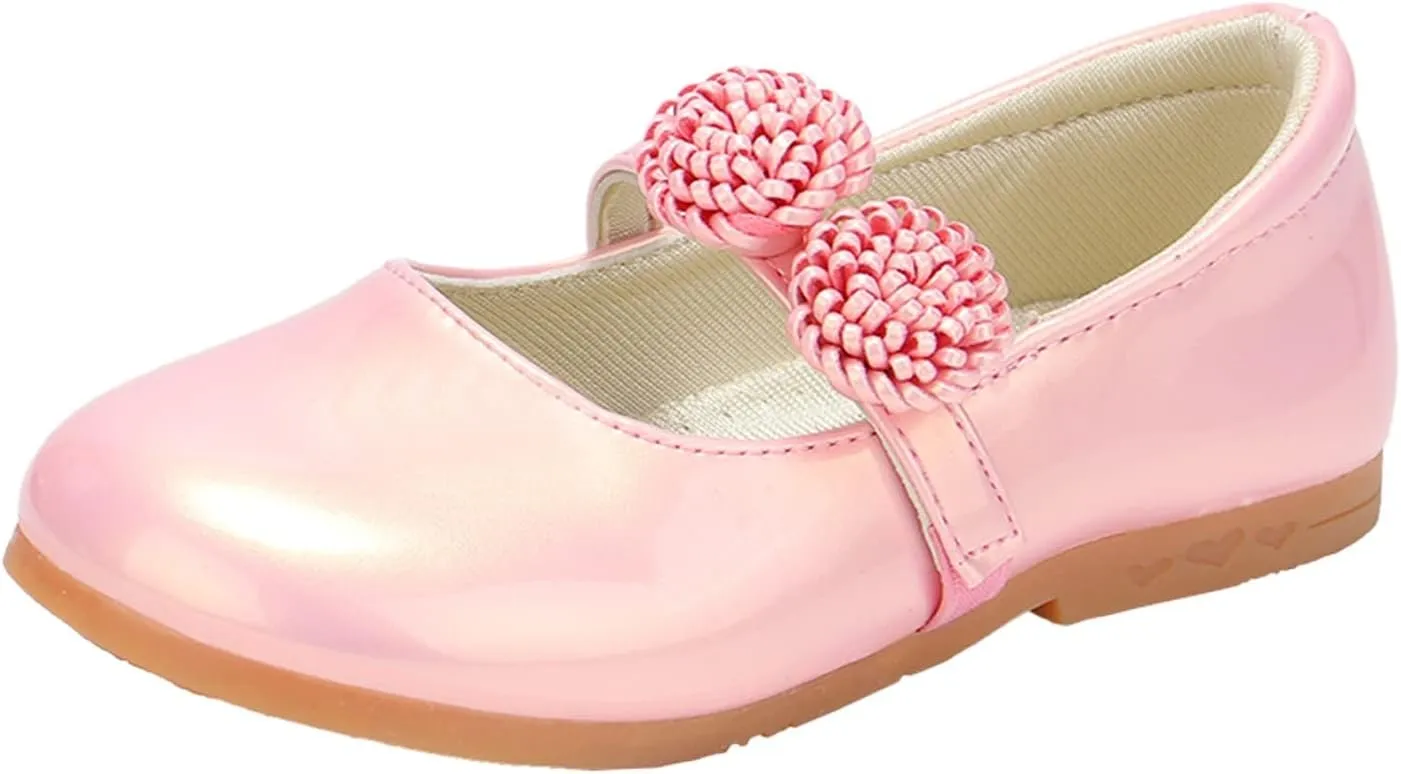 Girls Dress Shoes Mary Jane Pumps Leather Princess Shoes for Girls Wedding Part?? Flower School Shoes Ballet Flat??